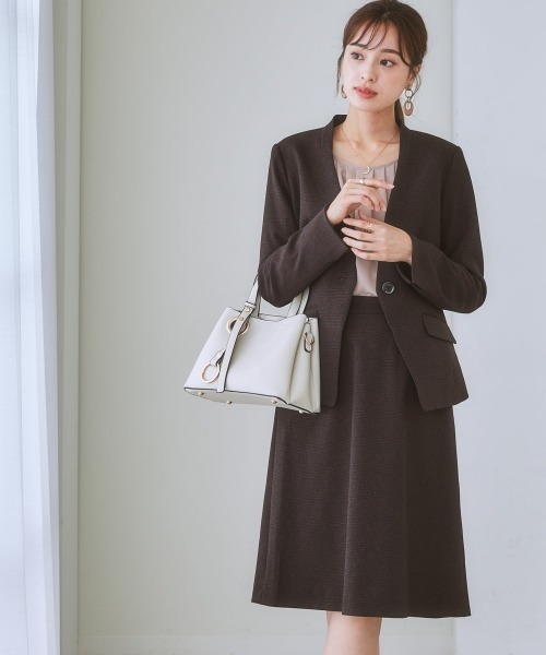 「7days Life Styling」 「LIPRIA」ノーカラージャケット L グレイッシュベージュ レディース_画像7
