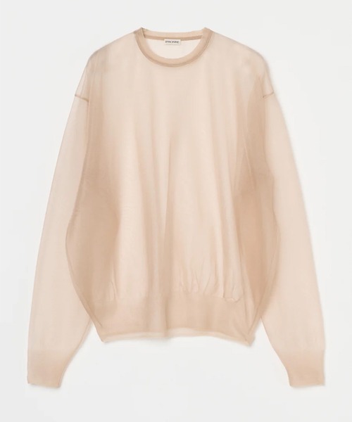 tシャツ 「INSCRIRE/アンスクリア」Sheer Pull Over Knit/シアープルオーバーニット レディースの画像