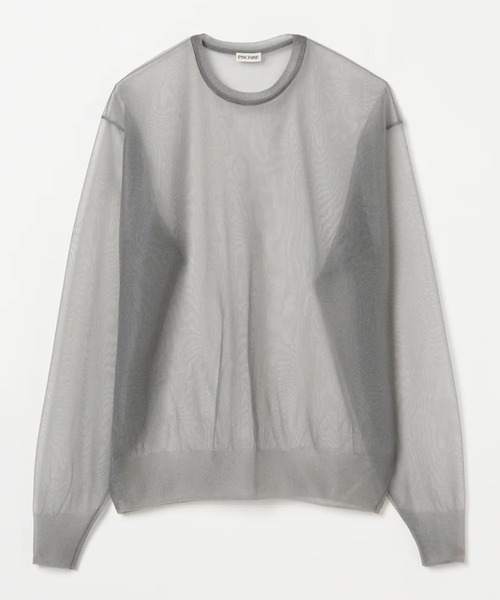 tシャツ 「INSCRIRE/アンスクリア」Sheer Pull Over Knit/シアープルオーバーニット レディースの画像
