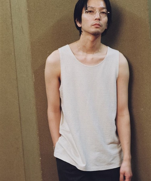 LIDnM（リドム） タンクトップ LINEN SLUB TANK TOP メンズ : ZOZOTOWN