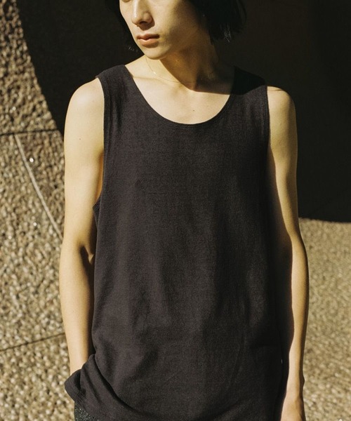 LIDnM（リドム） タンクトップ LINEN SLUB TANK TOP メンズ : ZOZOTOWN