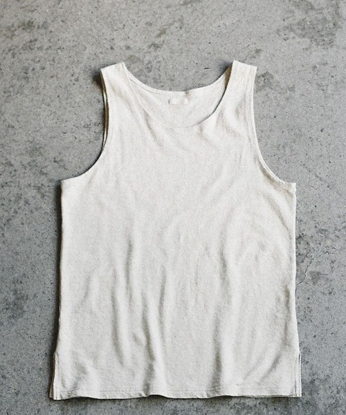 LIDnM（リドム） タンクトップ LINEN SLUB TANK TOP メンズ : ZOZOTOWN