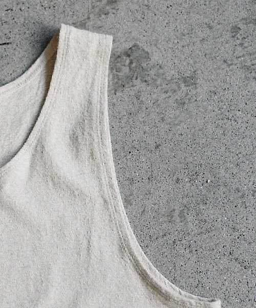 LIDnM（リドム） タンクトップ LINEN SLUB TANK TOP メンズ : ZOZOTOWN