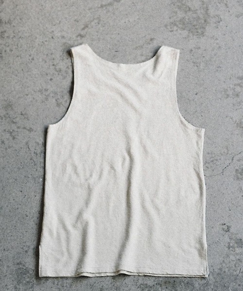 トップス lidnm Linen Tank Top L LIDnM（リドム） タンクトップ LINEN SLUB TANK TOP メンズ : ZOZOTOWN