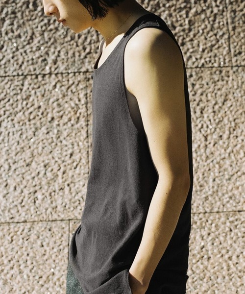 LIDnM（リドム） タンクトップ LINEN SLUB TANK TOP メンズ : ZOZOTOWN