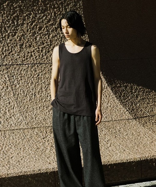 トップス lidnm Linen Tank Top M LIDnM（リドム） タンクトップ LINEN SLUB TANK TOP メンズ : ZOZOTOWN