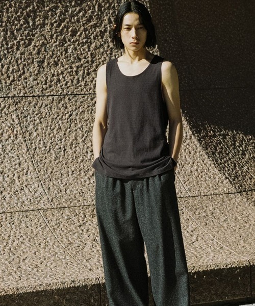 LIDnM（リドム） タンクトップ LINEN SLUB TANK TOP メンズ : ZOZOTOWN