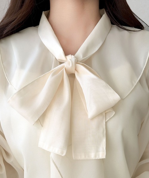 「mily bilet」 長袖ブラウス LARGE ブラック レディース_画像6