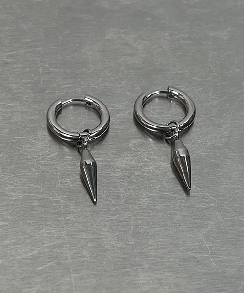 ピアス EK606/シルバーリングドロップピアス/両耳用/メンズ(NEZ