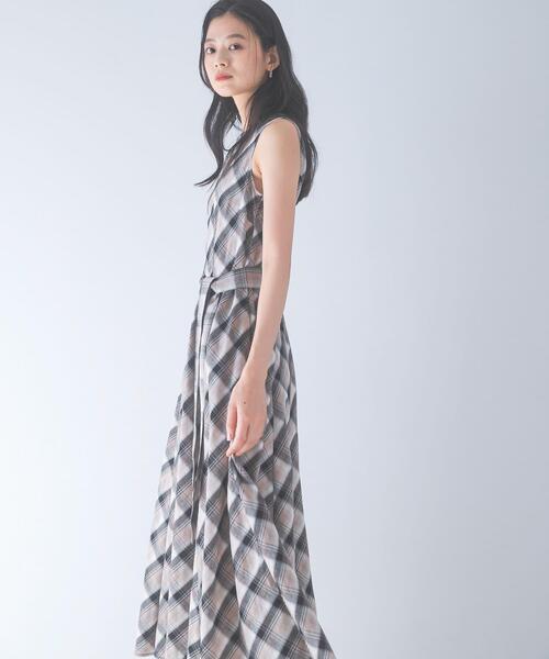 ワンピース ベルト付フレアシルエットロングドレス : ZOZOTOWN Yahoo