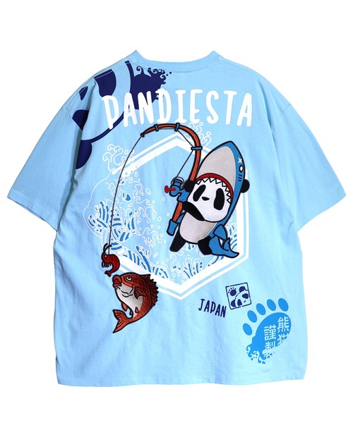 PANDIESTA（パンディエスタ） tシャツ 釣りキチ鮫パンダTシャツ(M2