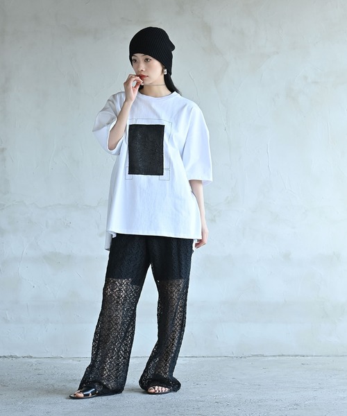 「funda mine」 半袖Tシャツ FREE ブラック レディース_画像9