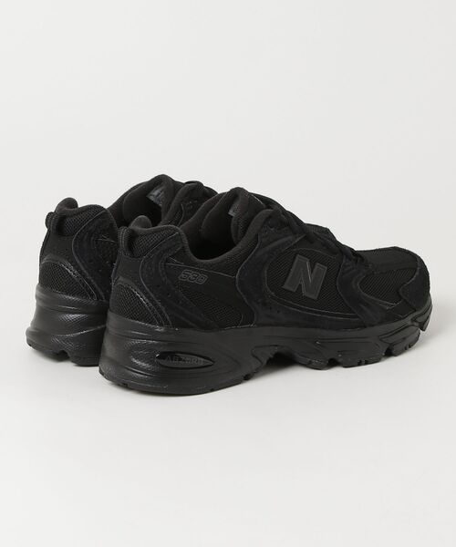 「New Balance」 ローカットスニーカー 24.0cm ブラック メンズ_画像2