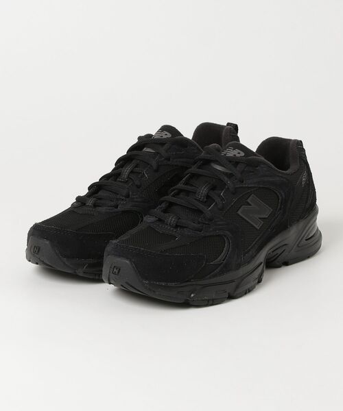 「New Balance」 ローカットスニーカー 24.0cm ブラック メンズ_画像4