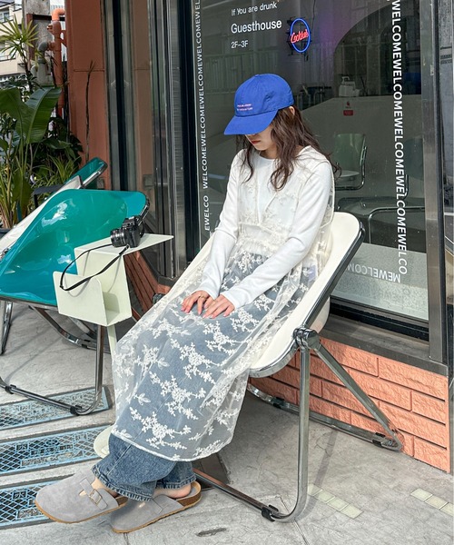 「PILIT」 ノースリーブワンピース MEDIUM アイボリー レディース_画像2