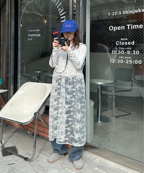 「PILIT」 ノースリーブワンピース MEDIUM アイボリー レディース_画像5