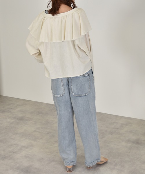「w closet」 長袖ブラウス FREE ホワイト レディース_画像4