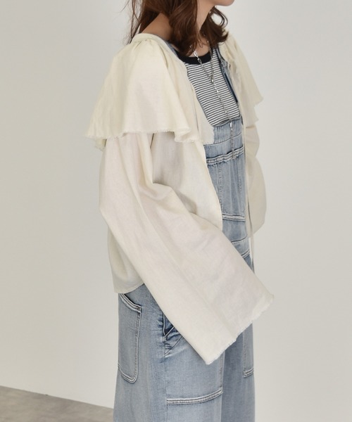 「w closet」 長袖ブラウス FREE ホワイト レディース_画像6