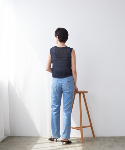 「YANUK」 デニムパンツ 26inch ライトブルー レディース_画像2