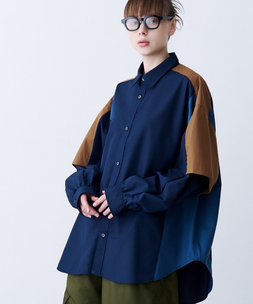 SeeSew シャツ 「UNISEX」FAKE BLOCKING SHIRTS/フェイクブロッキング