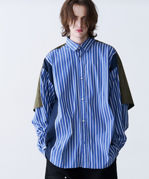 SeeSew シャツ 「UNISEX」FAKE BLOCKING SHIRTS/フェイクブロッキング