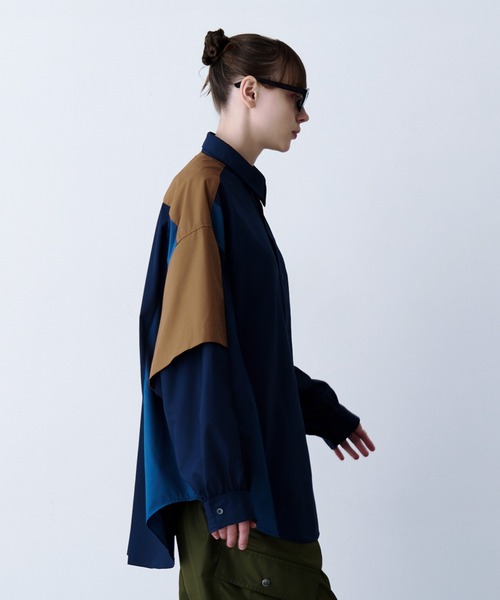 SeeSew シャツ 「UNISEX」FAKE BLOCKING SHIRTS/フェイクブロッキング