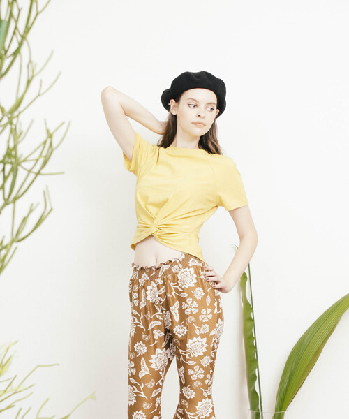tシャツ six voma ( シックスヴォーマ )/ウエストツイスト 半袖Tシャツ Waist Twist T-Shirt SV-16205 レディ