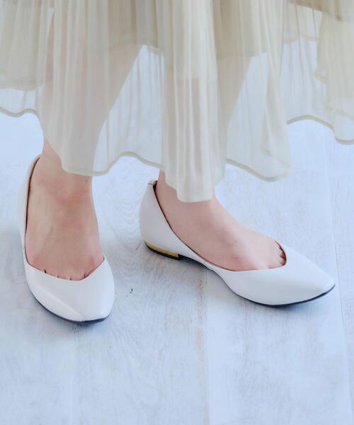 パンプス Oggi コラボ 7days Ffc スクエアvカット フラットシューズ 1 5cmヒール Zozotown Paypayモール店 通販 Paypayモール