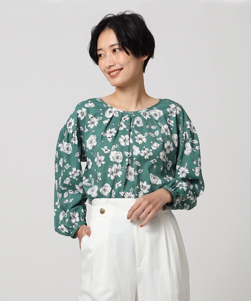 人気特価 シャツ PayPayモール店 - 通販 - PayPayモール ブラウス テネルフラワープリントブラウス ZOZOTOWN 新品大人気