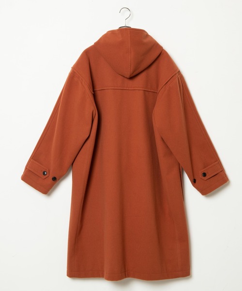 ■Bark　ダッフルコート ニット　オレンジ Bark ニットダッフルコート - メルカリ