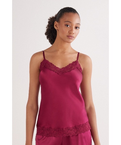 インティミッシミ　シルクキャミソール Intimissimi（インティミッシミ） キャミソール レース＆シルク
