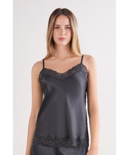 intimissmi シルクキャミソール Intimissimi インナーシャツ 肌着 レース＆シルク キャミソール