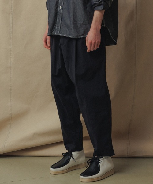 パンツ 【WILD LIFE TAILOR】ナイロンタスラン ワイド テーパードパンツ