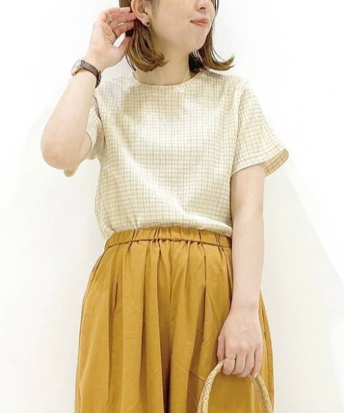 Tシャツ Tシャツ クレープギンガムチェックt シャツ Zozotown Paypayモール店 通販 Paypayモール