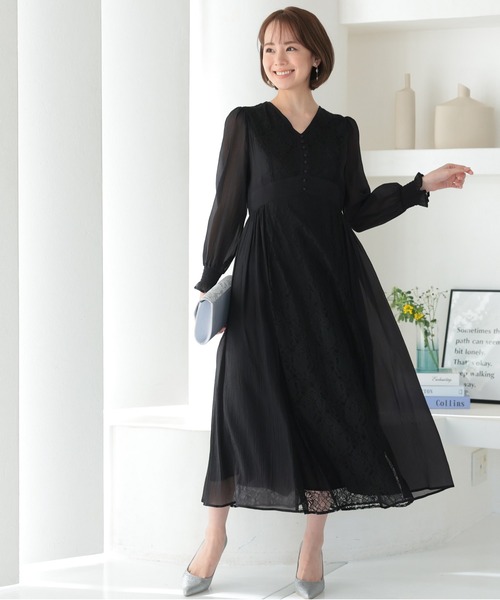 【美品】kaene 楊柳シフォンワンピース S 結婚式 オケージョンドレス kaene（カエン）の「楊柳シフォンワンピース（ドレス）」 - WEAR