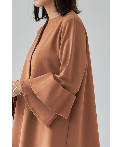 each alchemist ジャケット ノーカラージャケット ラッフルスリーブ