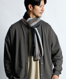 LANVIN en Bleu フリンジマフラー LANVIN en Bleu 【 （ランバン オン ブルー）】モコモコ差込みマフラー