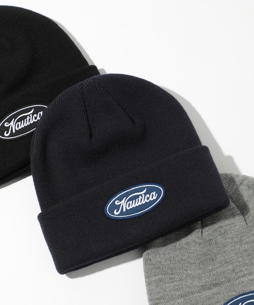 NAUTICA（ノーティカ） ニット帽 ニットキャップ 「NAUTICA」ワッペン