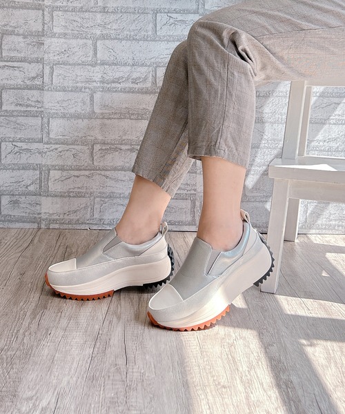 未使用★25新作 Noubel Voug Relax.厚底スリッポンスニーカー 美品☆25春夏新作 Noubel Voug Relax.厚底スリッポンスニーカー