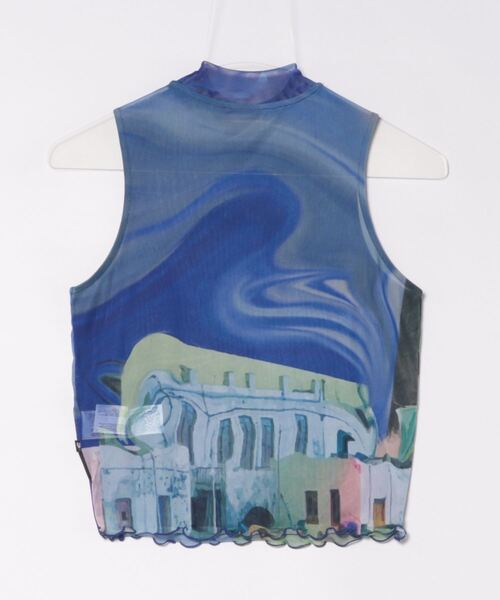 tシャツ M. Christian Lacroix 風景モチーフ チュールTシャツ レディース レディース M. Christian Lacroix 風景モチーフ チュールTシャツ