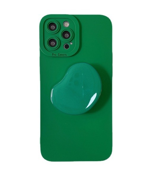 スマホケース TPU グリーン アブストラクト グリップ iPhone
