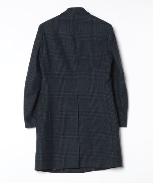 Yahoo!オークション - 「LARDINI」 チェック柄チェスターコート 42 ブ