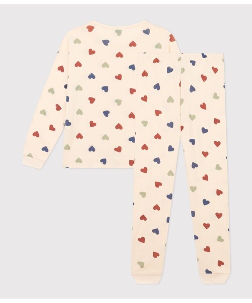 PETIT BATEAU パジャマ ルームウェア プリント長袖パジャマ
