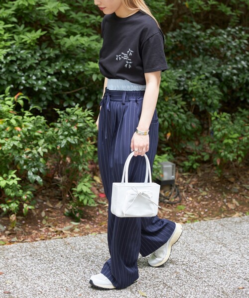 Firsthand/ファーストハンド レザーリボンビッグショルダー ブラック Firsthand（ファーストハンド）の「Firsthand/ファーストハンド