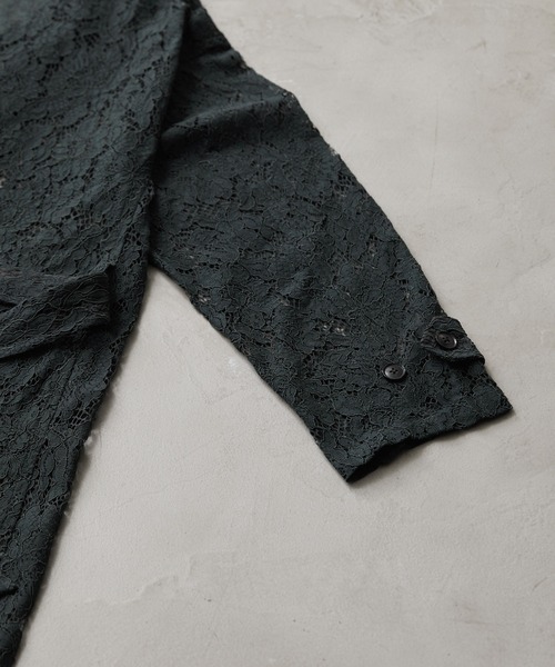 CLEL 24awブラック チェスターコート CLEL チェスターコート コート 「CLEL」Loose Cord Lace Long