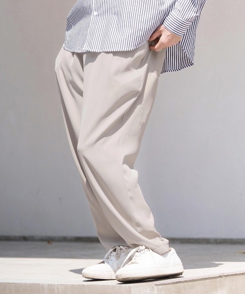 CAMBIO パンツ mp12365- イージーワイドタックパンツ メンズ