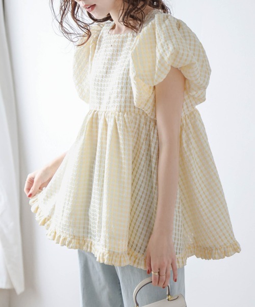 tシャツ ワンショルダーレイヤードチェックヘムトップス レディース tシャツ ワンショルダーレイヤードチェックヘムトップス