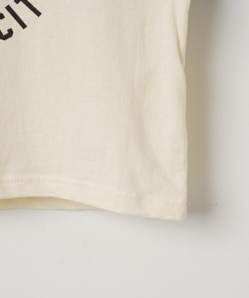 tシャツ ワッペンロゴラグランT/patch logo raglan t-shirt レディース HALHAM oversize raglan sleeve print T-shirt/オーバーサイズ