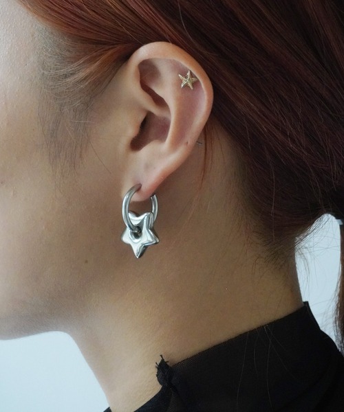 Port（ポート） フープ ピアス 「 」 2WAY ハート スター モチーフ