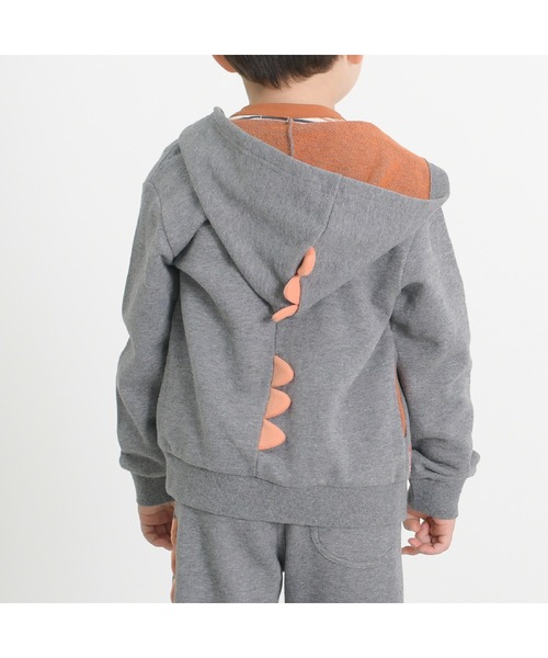 KP BOY パーカー 裏毛恐竜パーカー(80〜110) キッズ 子供服 男の子 